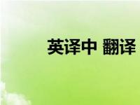 英译中 翻译 招聘（英译中 翻译）