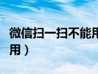 微信扫一扫不能用零钱支付（微信扫一扫不能用）