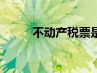 不动产税票是什么（税票是什么）