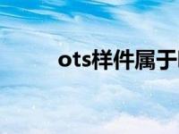 ots样件属于哪个阶段（ots样件）