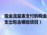 现金流量表支付的税金包含哪些数据（现金流量表中的税费支出包含哪些项目）