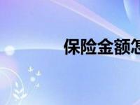 保险金额怎么计算（保险金）