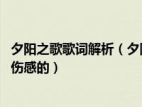 夕阳之歌歌词解析（夕阳之歌歌词表达的意思是什么 感觉挺伤感的）