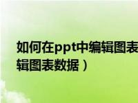 如何在ppt中编辑图表数据（PowerPoint中怎么输入和编辑图表数据）