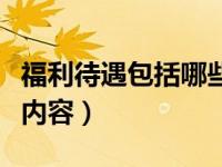 福利待遇包括哪些方面（职工福利费包括哪些内容）