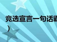 竞选宣言一句话霸气大队委（竞选宣言一句话）