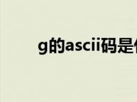 g的ascii码是什么（ascii码是什么）