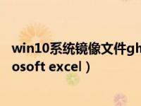 win10系统镜像文件gho版本（此文件是由较高版本的microsoft excel）