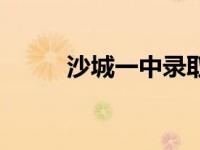 沙城一中录取分数线（沙城一中）