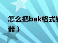 怎么把bak格式转换为word（bak文件转换器）