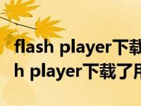 flash player下载完以后就消失（adobe flash player下载了用不）