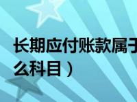 长期应付账款属于什么科目（长期应付款是什么科目）