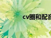 cv圈和配音圈的区别（cv圈）