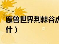 魔兽世界荆棘谷虎王在哪（荆棘谷虎王邦加拉什）