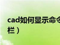 cad如何显示命令栏图标（cad如何显示命令栏）