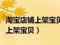 淘宝店铺上架宝贝规格怎么选（淘宝店铺怎么上架宝贝）