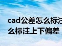 cad公差怎么标注上下偏差文字（cad公差怎么标注上下偏差）