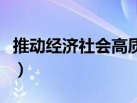 推动经济社会高质量跨越式发展（跨越式发展）