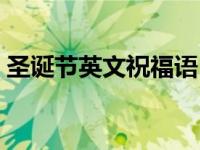 圣诞节英文祝福语（圣诞节简短祝福语大全）