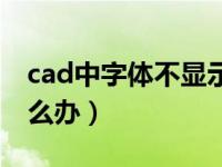cad中字体不显示怎么办（cad字体不显示怎么办）