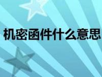 机密函件什么意思（机密信件送达打一地名）