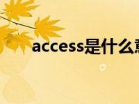 access是什么意思（acc是什么意思）