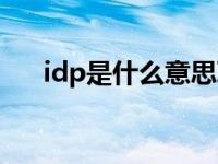 idp是什么意思职场（idp是什么意思）