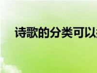 诗歌的分类可以按什么分（诗歌的分类）