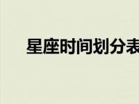 星座时间划分表2021（星座时间划分）