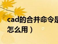 cad的合并命令是做什么用的（cad合并命令怎么用）