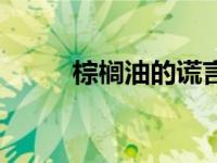 棕榈油的谎言与真相（棕榈油吧）
