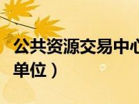 公共资源交易中心（公共资源交易中心是什么单位）