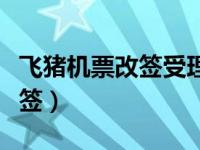 飞猪机票改签受理中要多久（飞猪机票如何改签）