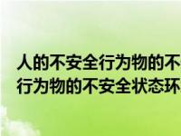 人的不安全行为物的不安全状态环境的不安全（人的不安全行为物的不安全状态环境）
