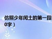仿照少年闰土的第一段写一写（仿照少年闰土第一自然段200字）