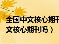 全国中文核心期刊是什么意思（大学化学是中文核心期刊吗）