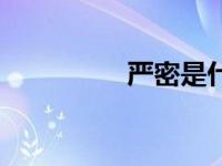 严密是什么意思（严密）