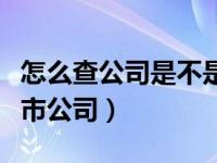 怎么查公司是不是上市公司（怎么查是不是上市公司）