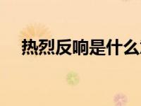 热烈反响是什么意思（反响是什么意思）