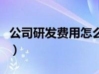 公司研发费用怎么算（公司研发费用怎么做账）