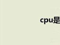cpu是什么意思（C）