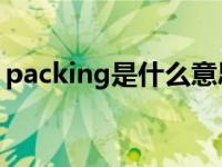 packing是什么意思（packaging什么意思）