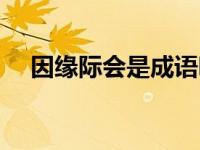 因缘际会是成语吗（因缘际会什么意思）