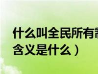 什么叫全民所有制企业?（全民所有制企业的含义是什么）