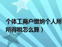 个体工商户缴纳个人所得税计算公式（个体工商户缴纳个人所得税怎么算）