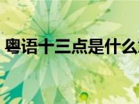 粤语十三点是什么意思（十三点是什么意思）