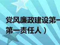 党风廉政建设第一责任人巡察（党风廉政建设第一责任人）