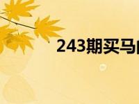 243期买马的资料（马的资料）