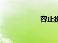 容止扮演者（容止）