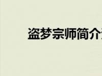 盗梦宗师简介资料（盗梦宗师简介）